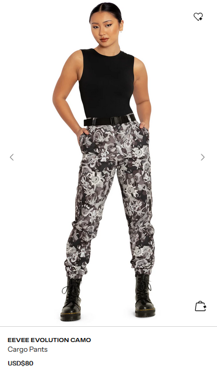 Blackmilk Eevee evolution camo pants