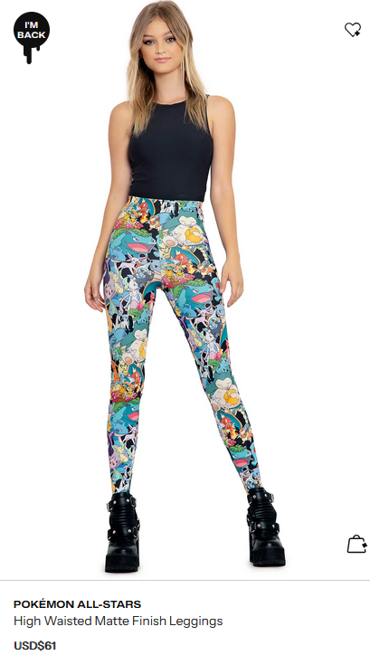Blackmilk Pokemon leggings
