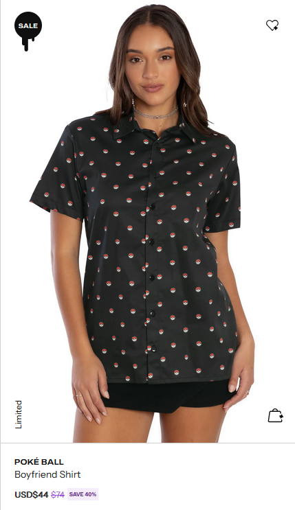 Blackmilk Pokeball shirt