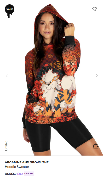 Blackmilk Arcanine/Growlithe shirt