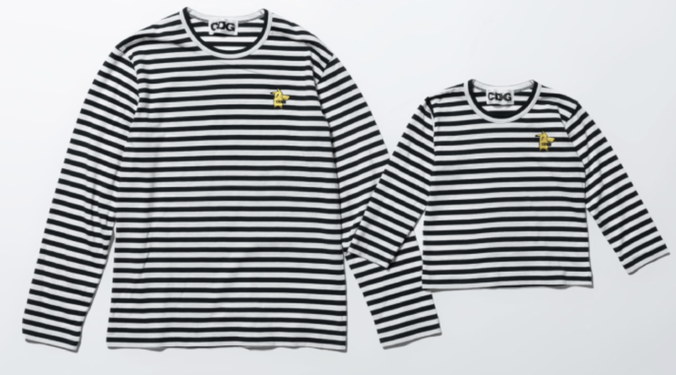 CDG Breton Stripe Pikachu Applique