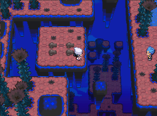 When you take the platform up to finish the final Strength puzzle, you can see Cyrus on a platform to the side by the upside-down Waterfall.