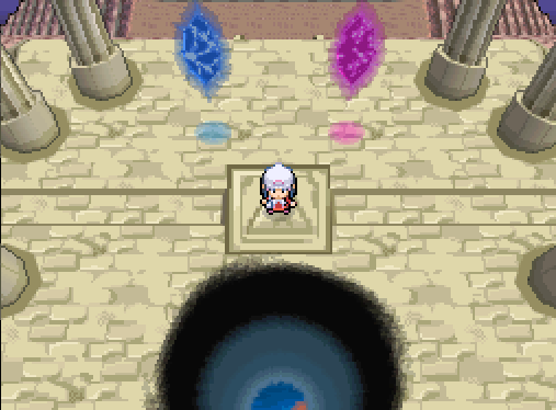 Blue and fuschia rifts for Dialga and Palkia